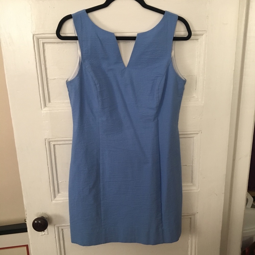 Lauren James Avery Dress Solid Delta Blue Size M